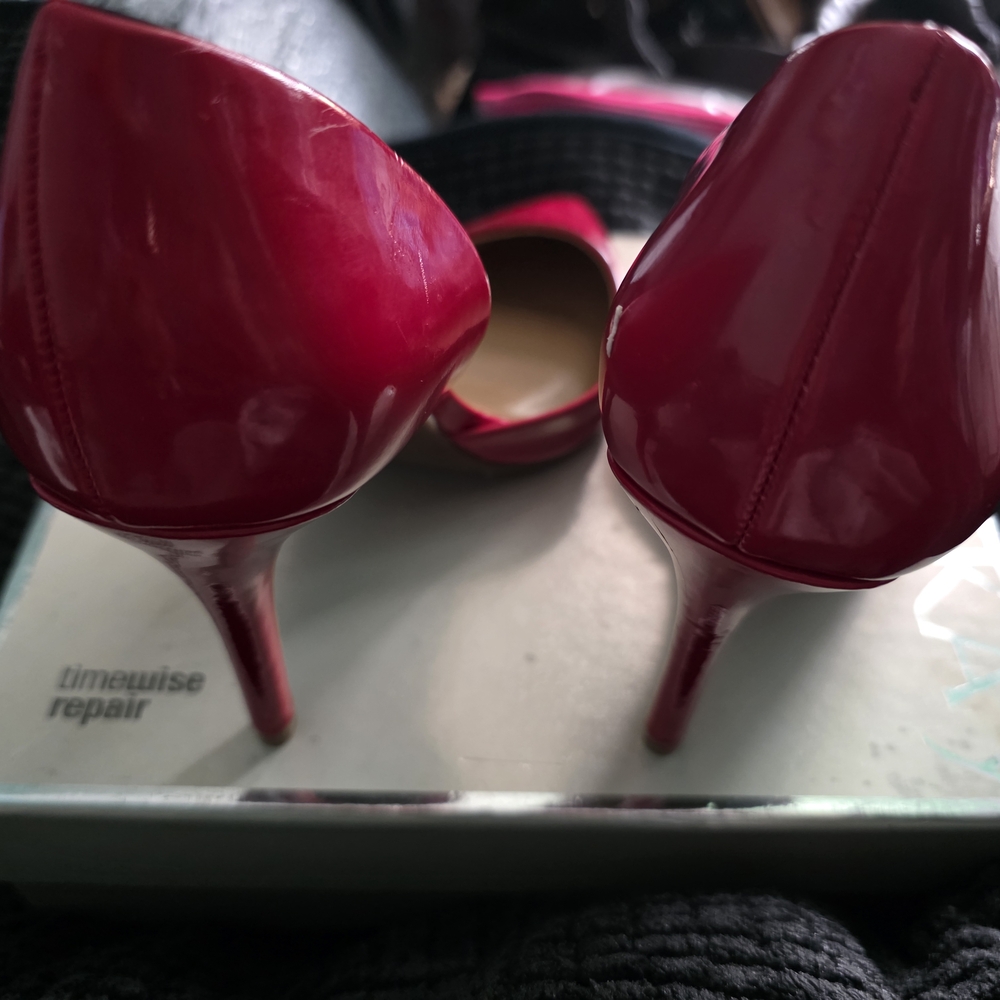Jessica Simpson Red Patent Pointed D'Orsay Flats